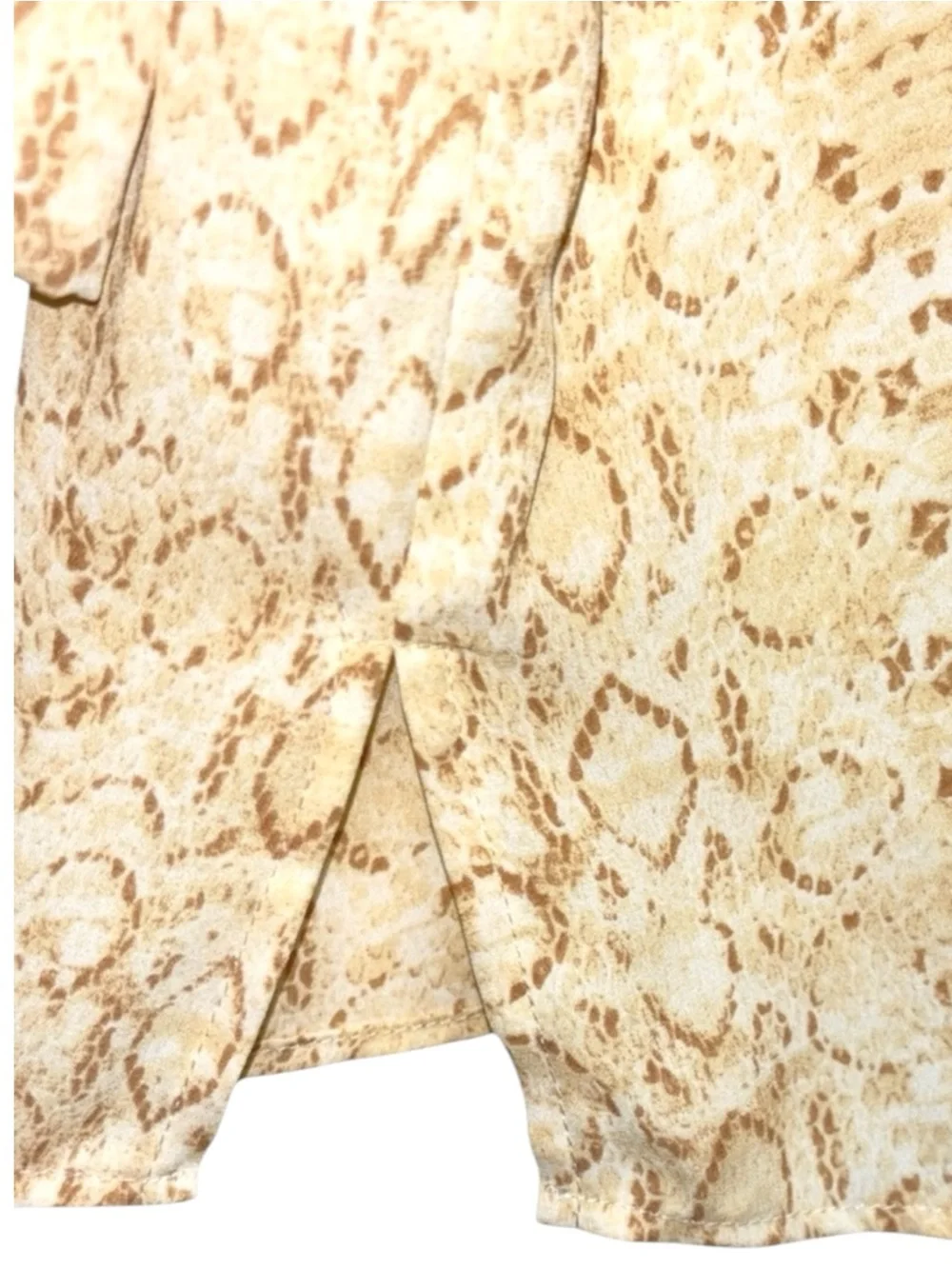 Show Me Your Mumu Johns Desert Yellow Snake Print Button Down Top Shirt XS